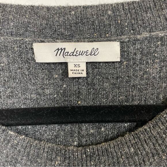 Madewell Donegal Northroad Gray Long Sleeve Pullover Sweater Size Extra Small - Picture 4 of 9